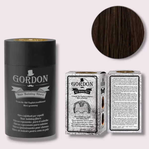 Fibra Espessantes para Cabelo Castanho Escuro Gordon