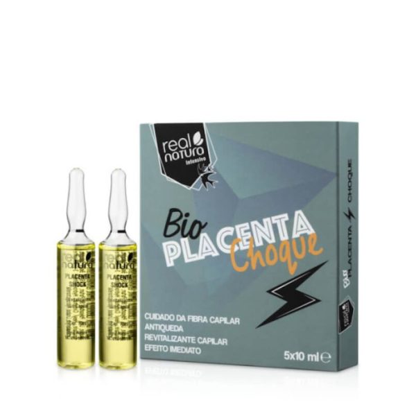 Placenta Choque Caixa com 4 Ampolas Real Natura