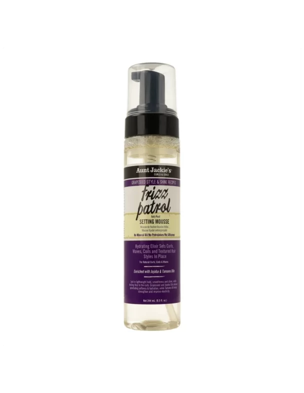 Espuma Frizz Patrol Anti-Poof Setting Mousse 244ML Aunt Jackie´s