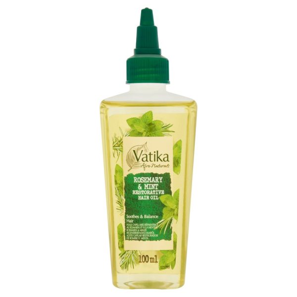Óleo Capilar De Alecrim E Menta Restaurador 100ML Vatika Afro Naturals