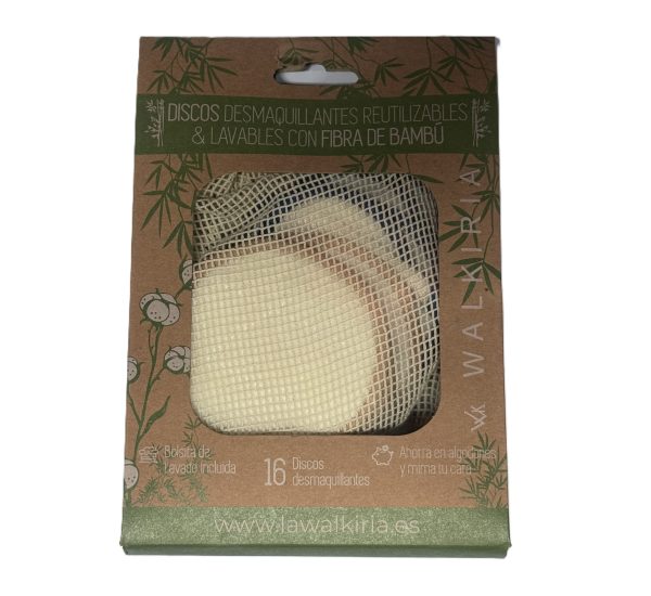 Discos Bamboo Desmaquilhantes Reutilizáveis & Lavavéis 16UNI.