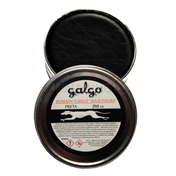 Pomada Galgo Preto 250 Grs Graxa para sapatos