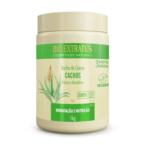 Cachos Banho de Creme Babosa e Macadâmia 1 KG Bio Extratus