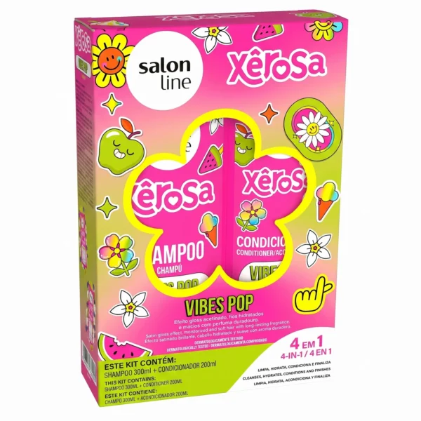 Kit Shampoo + Condicionador Xêrosa Vibes Pop 300ML+200ML Salon Line