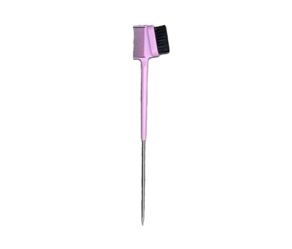 Escova Baby Hair Ponta Ferro Rosa Claro