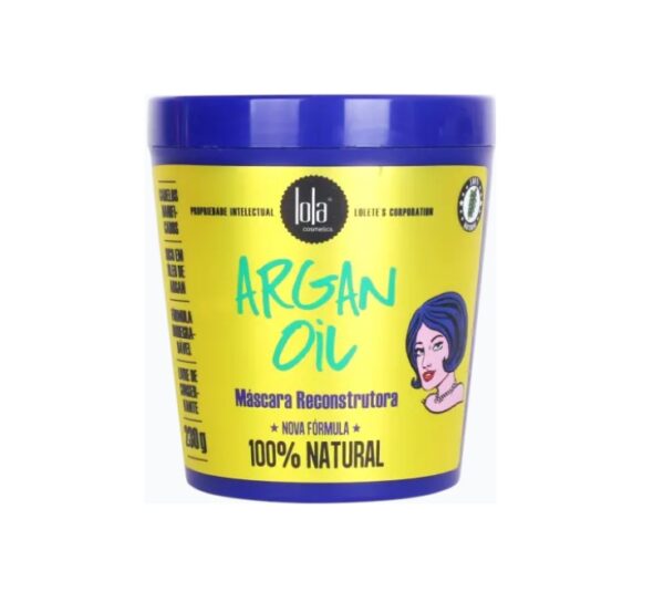 Máscara Reconstrutora Argan Oil Proteina de Arroz e Óleo de Argan 230 Grs Lola