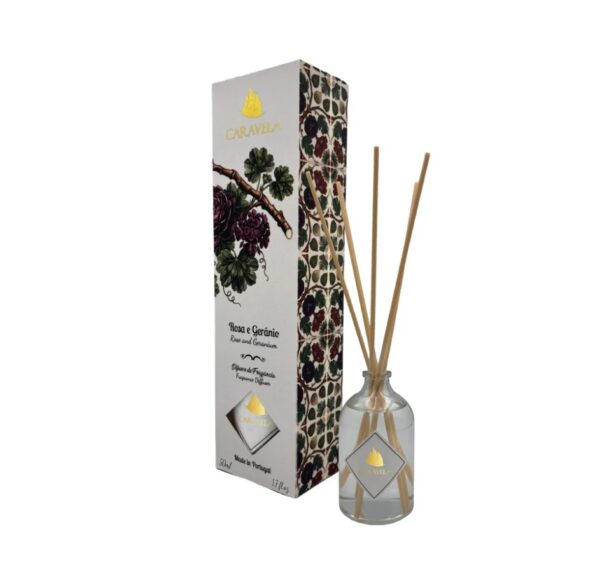 Difusor de Fragrância Rosa e Gerânio Caravela 50 ML