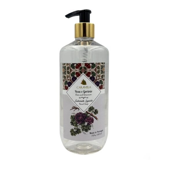 Sabonete Liquido Rosa e Gerânio Caravela 500 ML